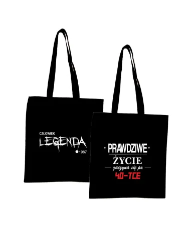 Eko Torba z nadrukiem PREZENT na 40 URODZINY