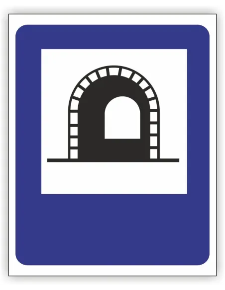 Znak drogowy Tablica informacyjna D37 tunel -znak informacyjny 60x60 cm