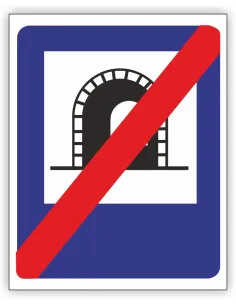 Znak drogowy Tablica informacyjna D38 koniec tunelu -znak informacyjny 60x60 cm