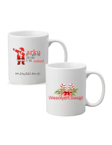 Kubek z nadrukiem imieniem PREZENT na Święta Mikołajki Gwiazdkę