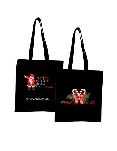 Eko Torba z imieniem napis PREZENT na Święta Bożego Narodzenia Choinkę