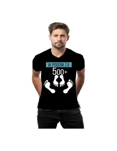 Koszulka z nadrukiem w pogoni za 500 +