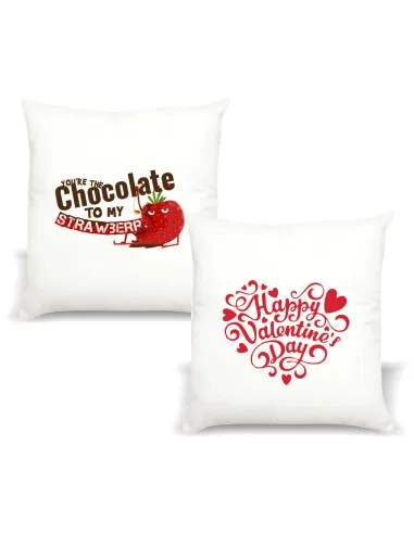 Poduszka z nadrukiem PREZENT na Walentynki dla zakochanych  HAPPY VALENTINE'S DAY