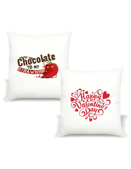 Poduszka z nadrukiem PREZENT na Walentynki dla zakochanych  HAPPY VALENTINE'S DAY