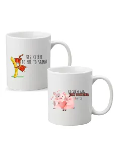 Kubek z nadrukiem napis PREZENT na WALENTYNKI