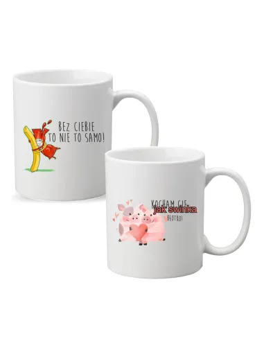 Kubek z nadrukiem napis PREZENT na WALENTYNKI