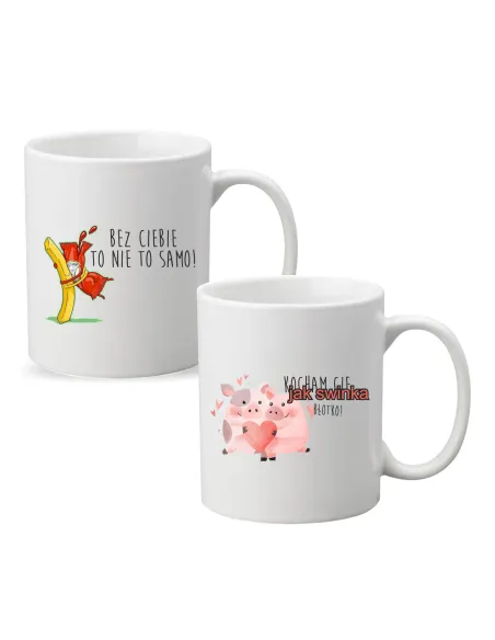 Kubek z nadrukiem napis PREZENT na WALENTYNKI