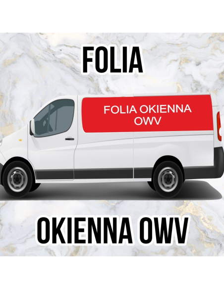 Reklama Folia OWV One Way Vision naklejka na szybę okno samochodowe