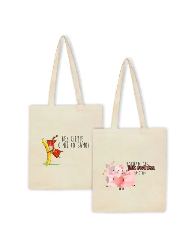 Eko Torba z nadrukiem PREZENT na WALENTYNKI