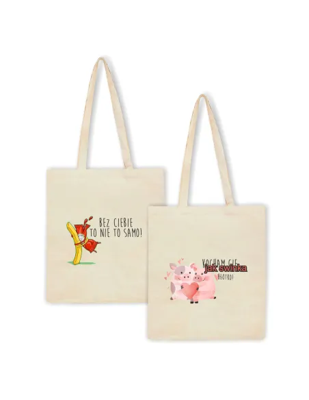 Eko Torba z nadrukiem PREZENT na WALENTYNKI