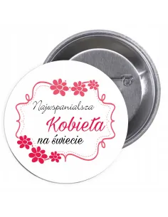 Przypinki buttony DZIEŃ KOBIET  znaczki badziki z grafiką