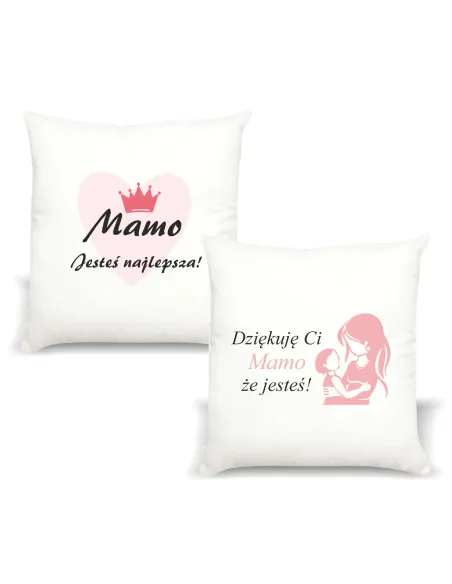 Poduszka z nadrukiem PREZENT MAMO JESTEŚ NAJLEPSZA Dzień mamy
