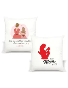 Poduszka z nadrukiem PREZENT BEST MOM EVER