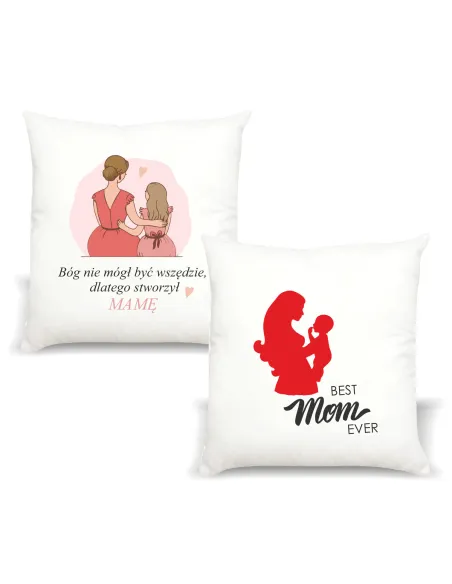 Poduszka z nadrukiem PREZENT BEST MOM EVER