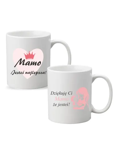 Kubek z nadrukiem PREZENT MAMO JESTEŚ NAJLEPSZA prezent na Dzień Mamy