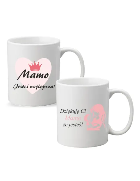 Kubek z nadrukiem PREZENT MAMO JESTEŚ NAJLEPSZA prezent na Dzień Mamy