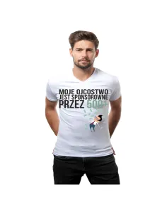 Koszulka z nadrukiem moje ojcostwo jest sponsorowane przez 500 +