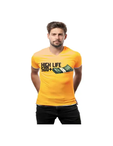 Koszulka z nadrukiem high life 500+