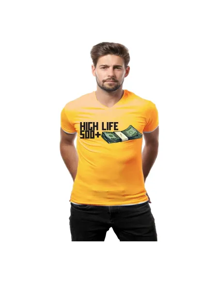 Koszulka z nadrukiem high life 500+