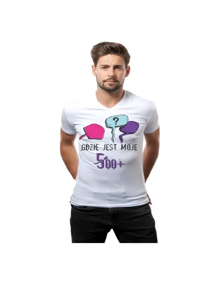 Koszulka z nadrukiem gdzie jest moje 500+