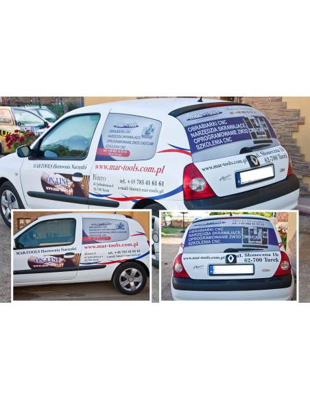 Reklama Folia OWV One Way Vision naklejka na szybę okno samochodowe