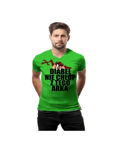 Śmieszna Koszulka na prezent z nadrukiem diabeł nie chłop z tego imię