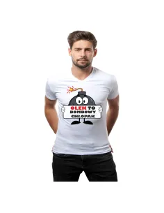 Koszulka z nadrukiem imię to bombowy chłopak prezent dla chłopaka