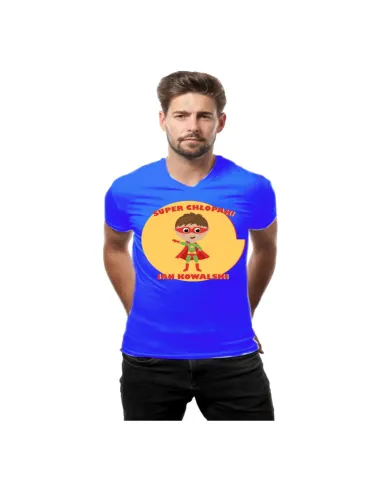 Koszulka z nadrukiem super chłopak imię nazwisko