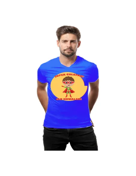 Koszulka z nadrukiem super chłopak imię nazwisko