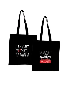 Eko Torba z nadrukiem napis FACET BEZ BRZUCHA