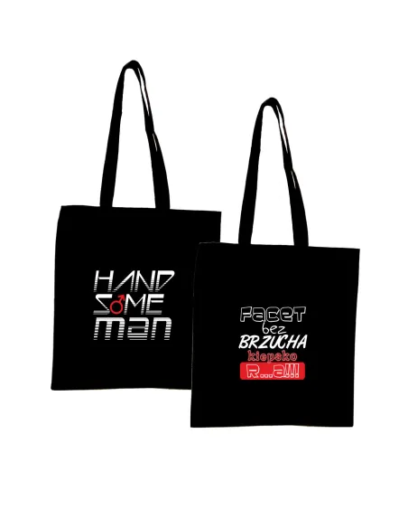 Eko Torba z nadrukiem napis FACET BEZ BRZUCHA