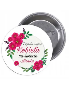 Przypinki buttony DZIEŃ KOBIET  znaczki badziki z grafiką