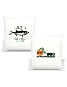 Poduszka z imieniem napis PREZENT BURGEROZAURUS
