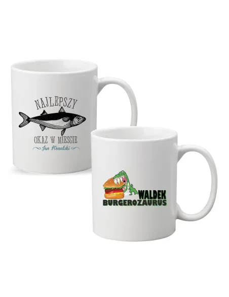 Kubek z imieniem napis PREZENT BURGEROZAURUS