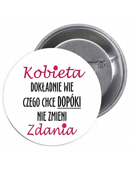 Przypinki buttony DZIEŃ KOBIET  znaczki badziki z grafiką