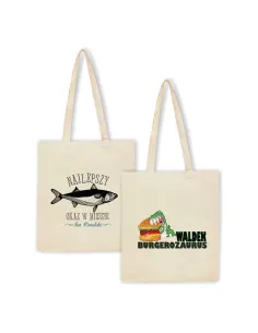 Eko Torba z imieniem napis PREZENT BURGEROZAURUS