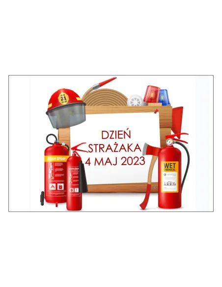 Magnesy na lodówkę - DZIEŃ STRAŻAKA 4 MAJ 2023- drukarnia, hurtownia, producent magnesów na lodówkę - druktur.com