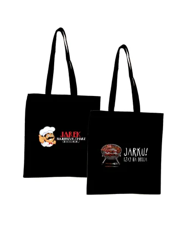 Eko Torba z nadrukiem napis PREZENT CZAS NA GRILLA