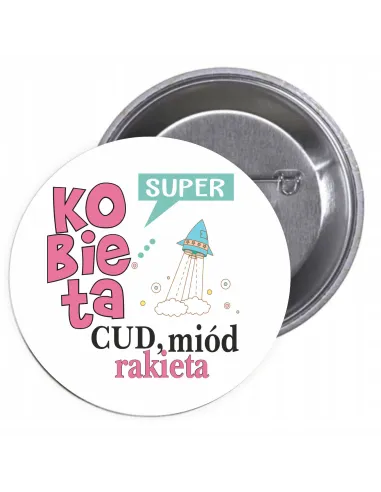 Przypinki buttony DZIEŃ KOBIET  znaczki badziki z grafiką