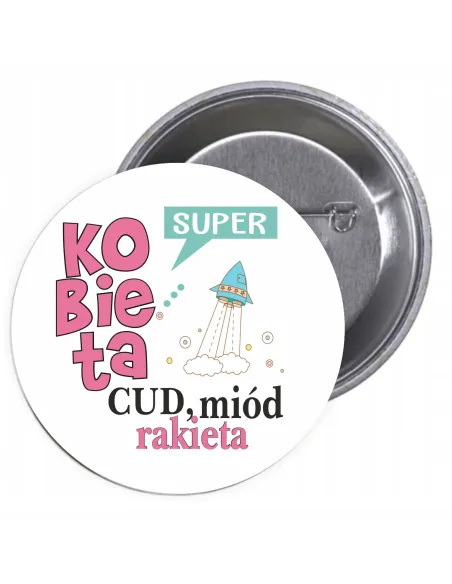 Przypinki buttony DZIEŃ KOBIET  znaczki badziki z grafiką