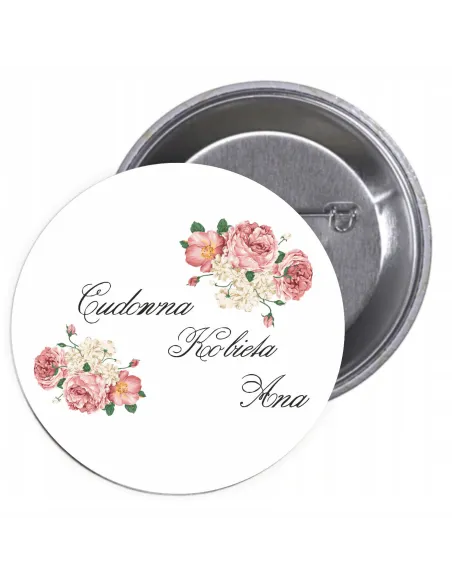 Przypinki buttony DZIEŃ KOBIET  znaczki badziki z grafiką