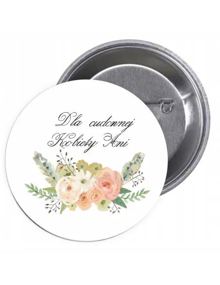 Przypinki buttony DZIEŃ KOBIET  znaczki badziki z grafiką