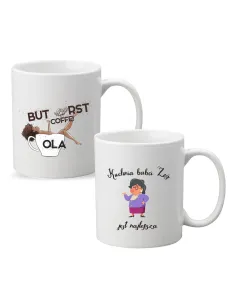 Kubek z imieniem napis PREZENT KUCHNIA BABCI