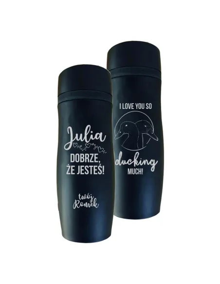 Kubek termiczny grawer dla zakochanych na walentynki - prezent personalizowany