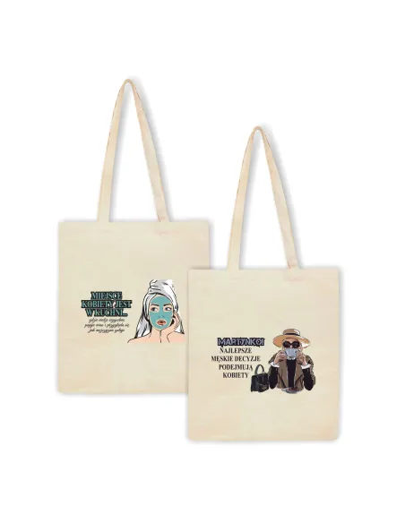 Eko Torba z nadrukiem PREZENT MIEJSCE KOBIETY