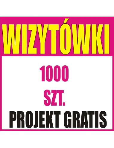PROMOCJA !!! Wizytówki 1000 sztuk dwustronne foliowane + PROJEKT