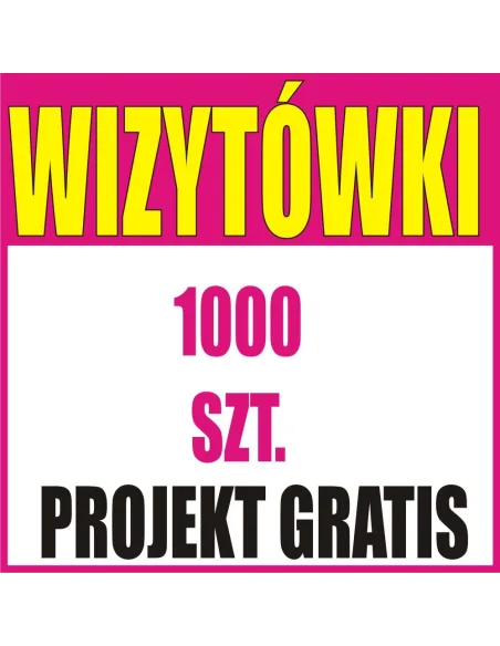PROMOCJA !!! Wizytówki 1000 sztuk dwustronne foliowane + PROJEKT