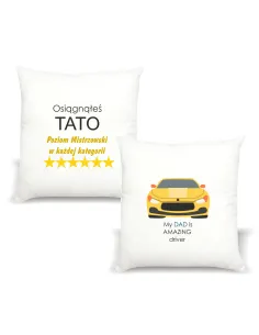Poduszka nadrukiem PREZENT OSIĄGNĄŁEŚ TATO