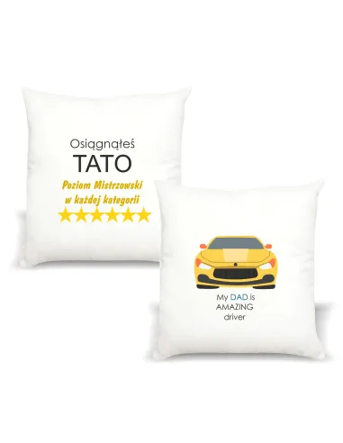 Poduszka nadrukiem PREZENT OSIĄGNĄŁEŚ TATO