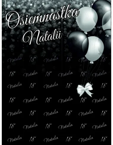 Tło fotograficzne ścianka do zdjęć 18 nastka Kasi